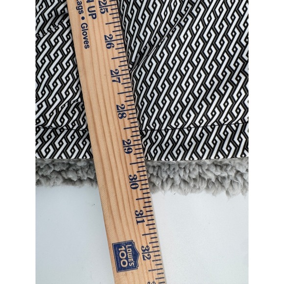 USA Palm Quarter Zip Sherpa Jacket Large Pullover Geometric Print Reversible - Picture 12 of 13